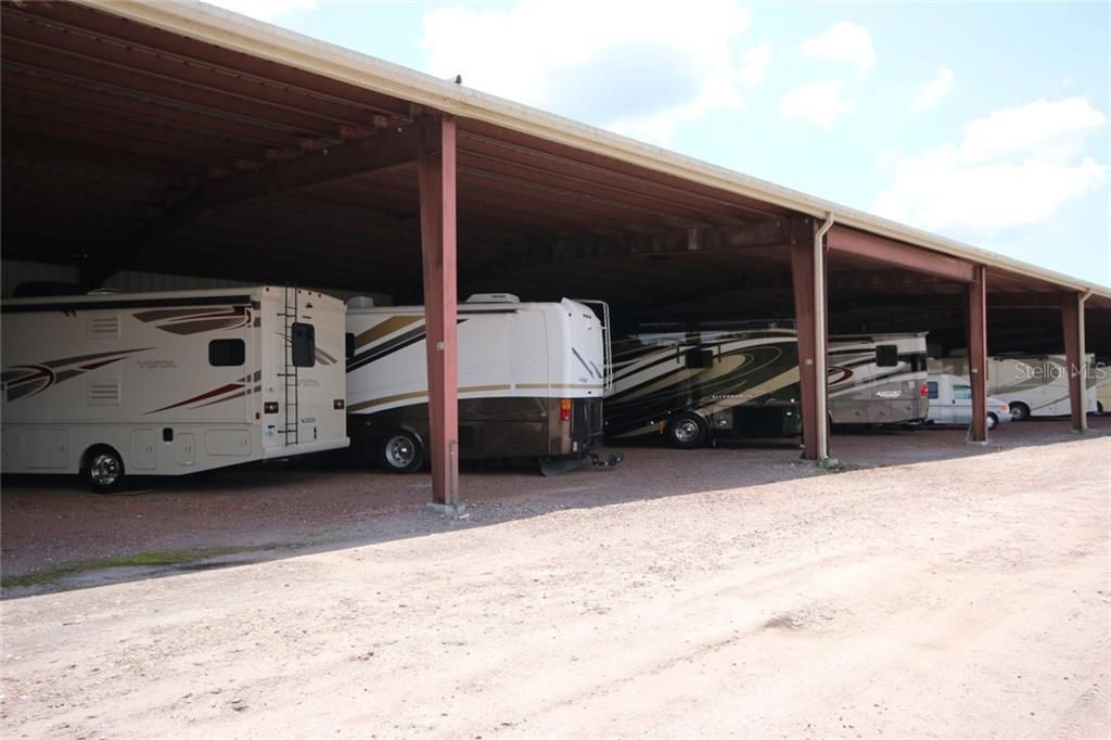 Both covered and open storage spaces can be rented.