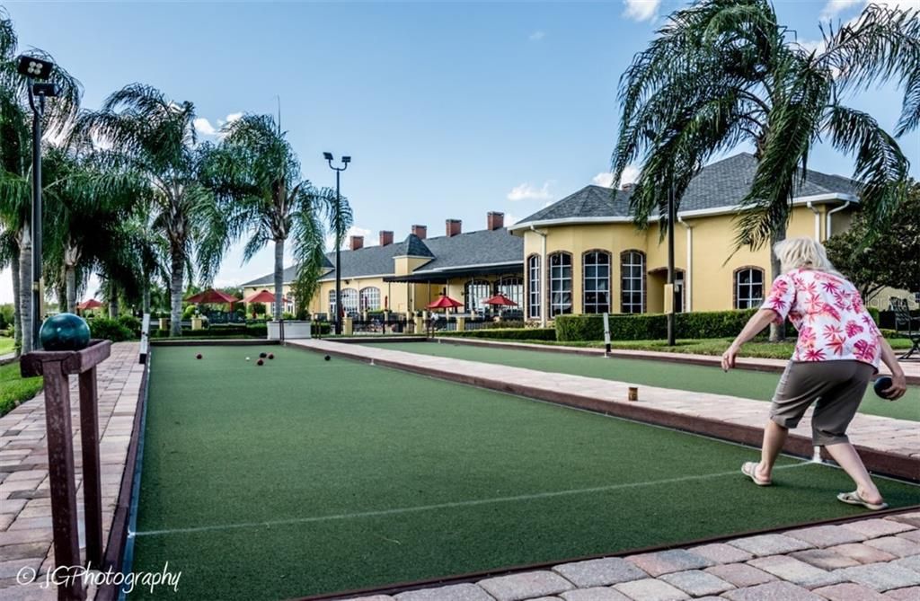 On the main clubhouse grounds are the bocce/lawn bowling courts.