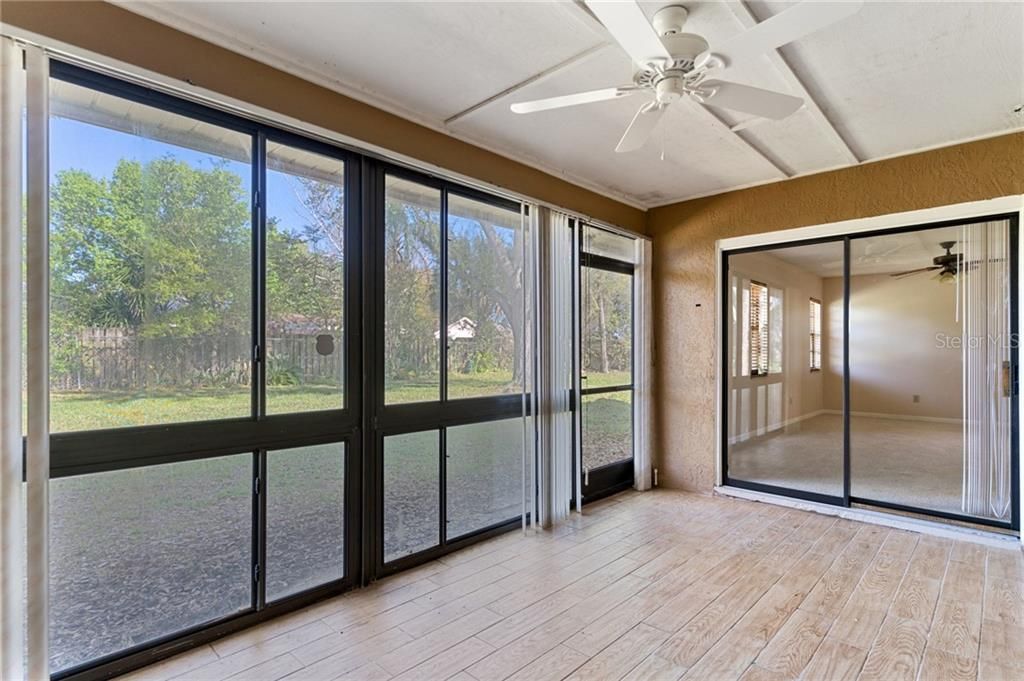 10x16 Lanai overlooking your private backyard.