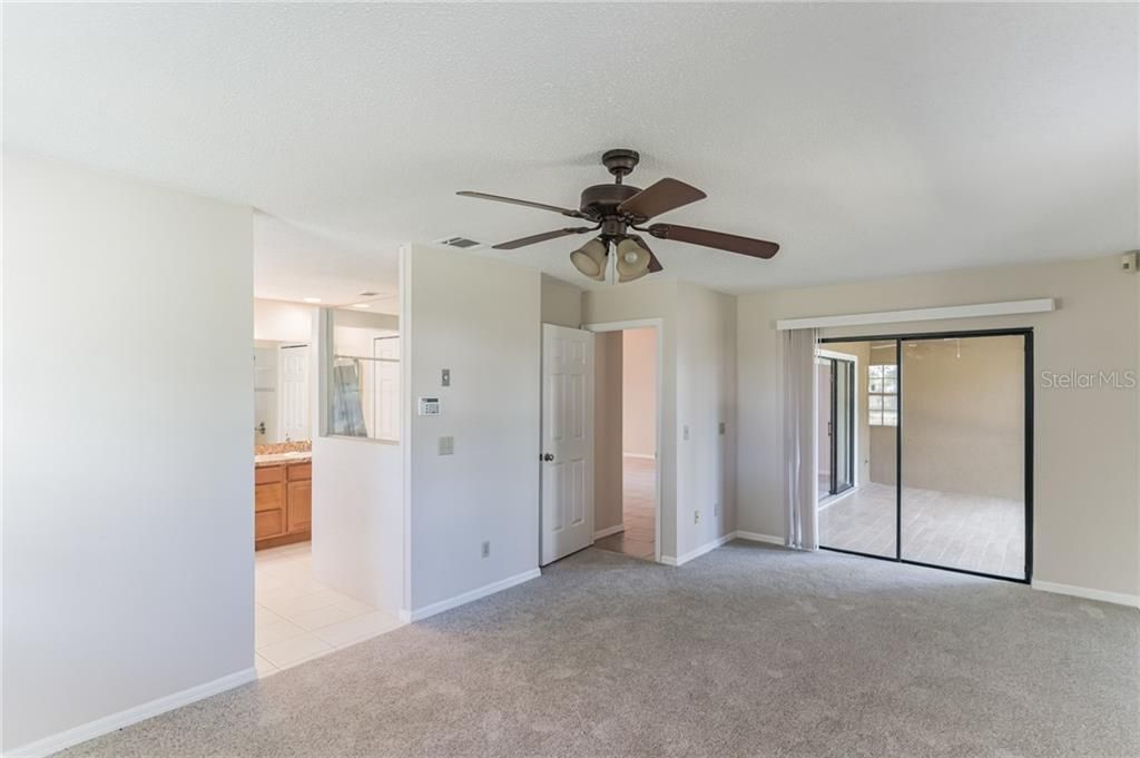 The spacious master bedroom.