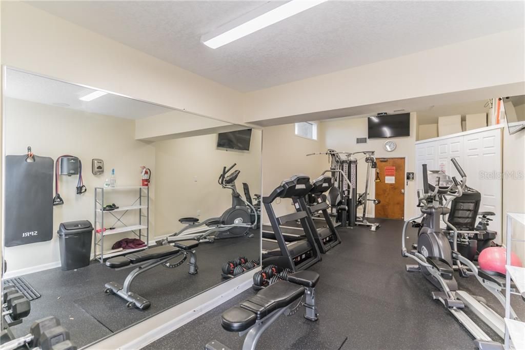 Well equipped community fitness studio.