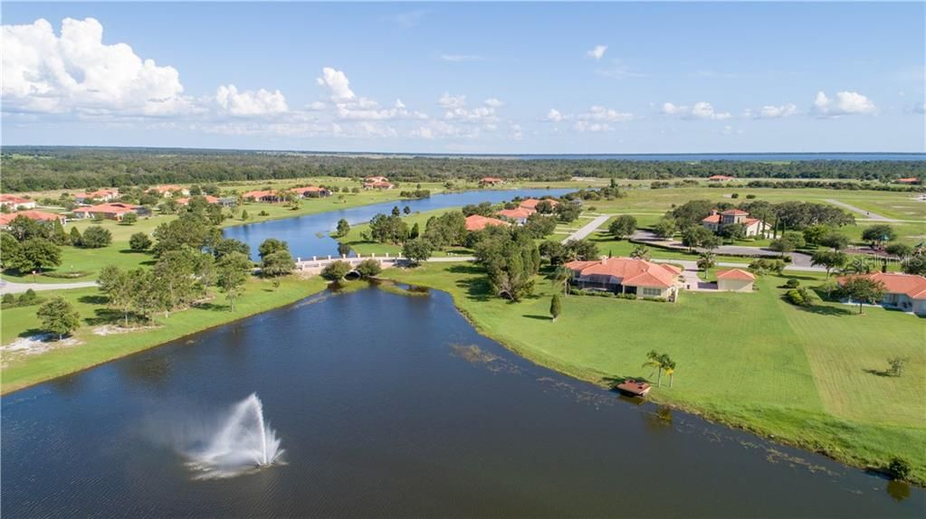 Lake Toscana aerial view