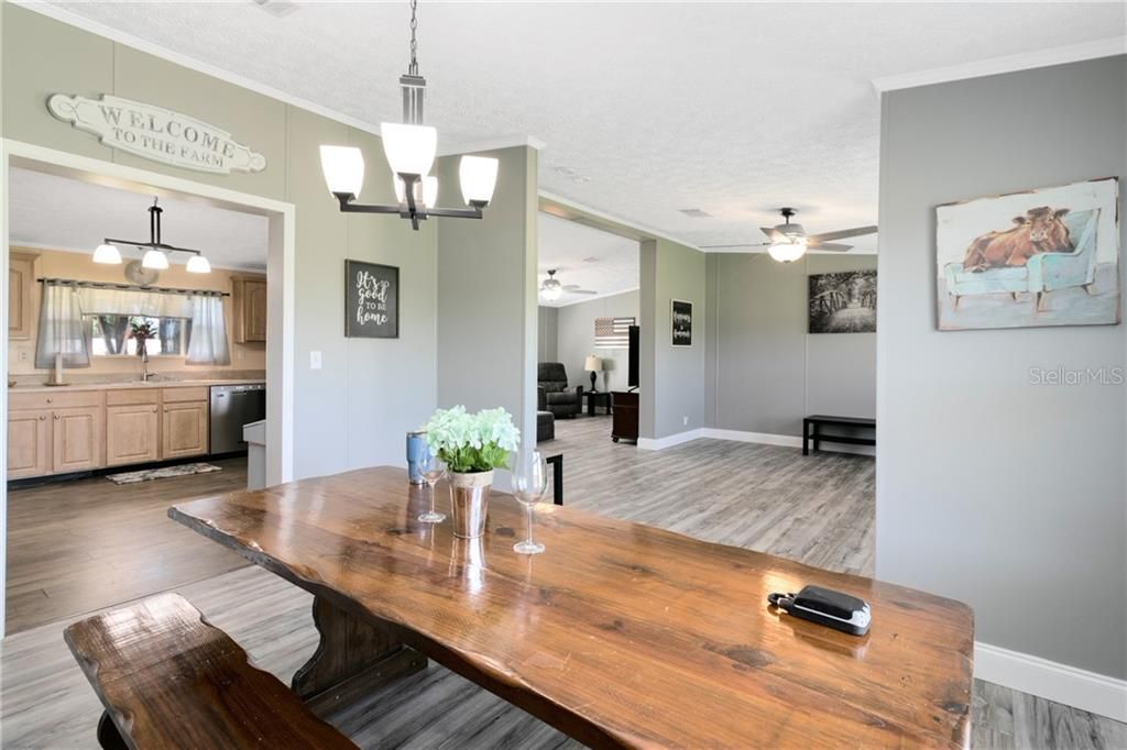 Huge Open Floorplan and remember ALL FURNITURE STAYS with the home!