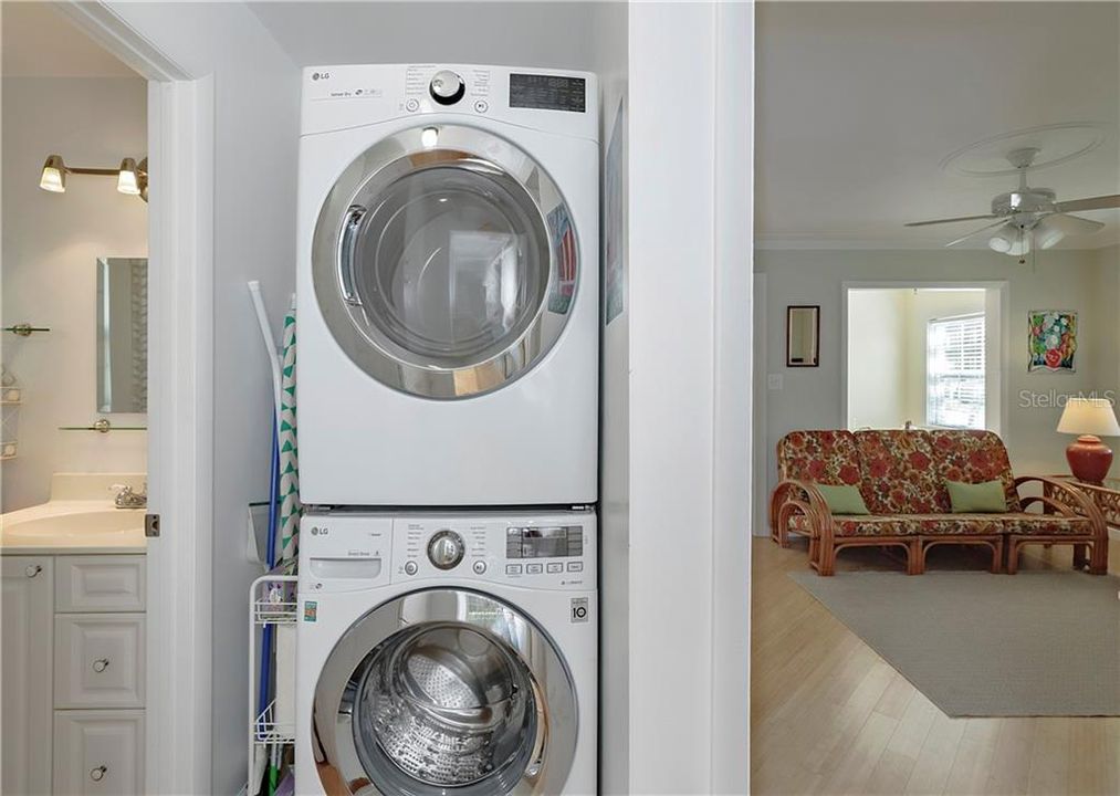 Full-size stackable laundry nook.