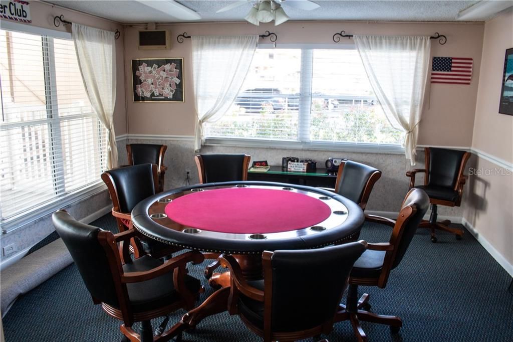One of The Card Rooms Available In the Main Clubhouse.