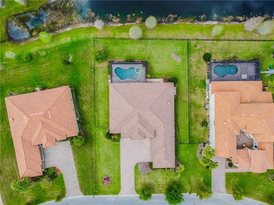 Overhead View of Beautiful Home and Lot