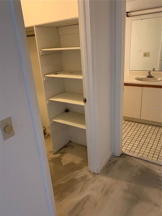 Closet Shelves/Entry to bath