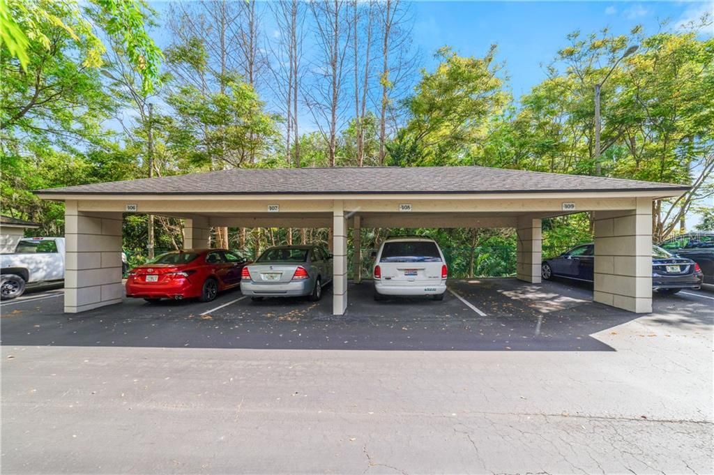 Assigned Carport Directly Across from Condo