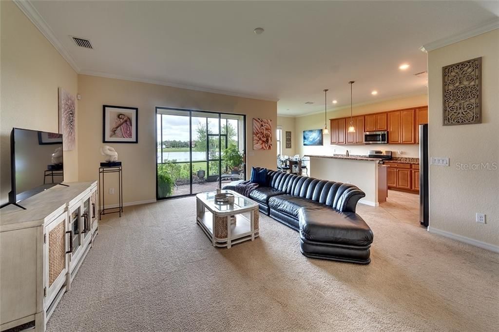 Great Room Flows Seamlessly into Kitchen and Eat-In Kitchen