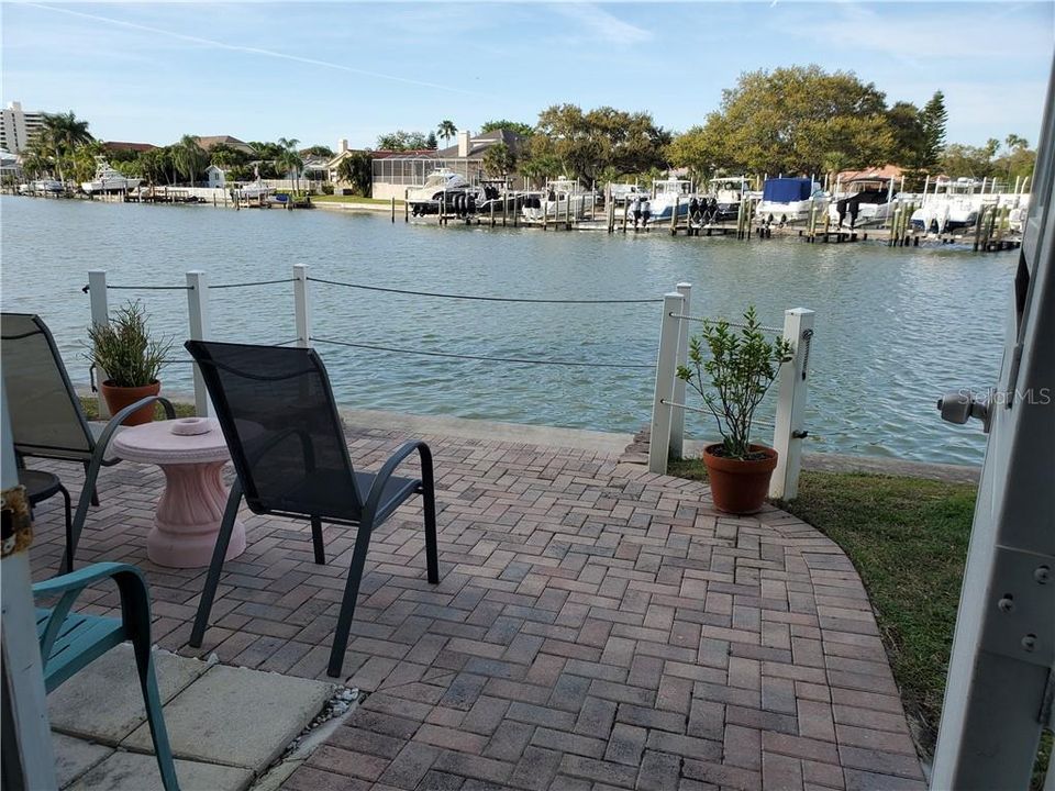 Quaint waterfront patio for use of Fairfax Building residents