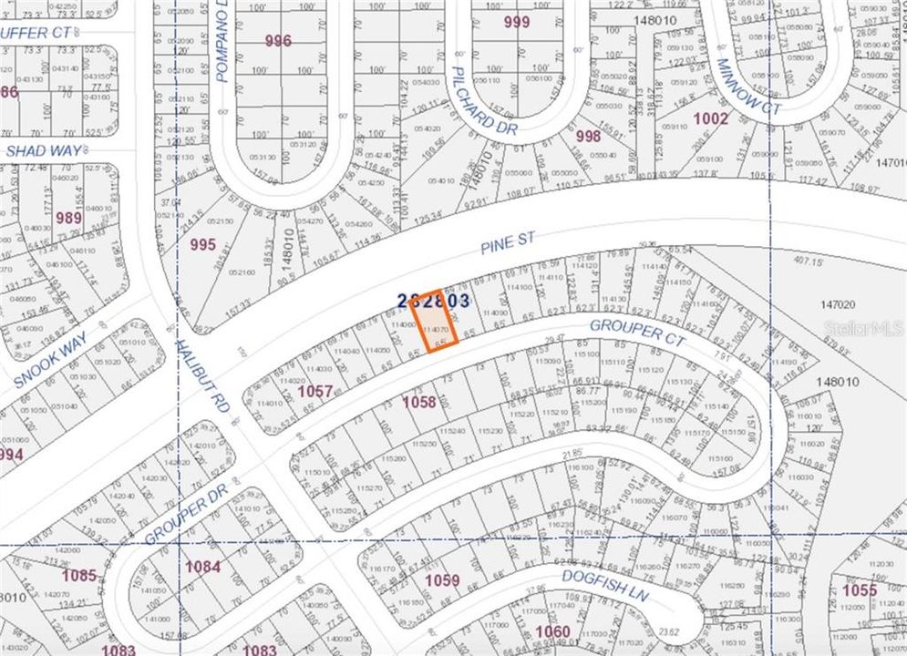213 Grouper Ct. Plat Map