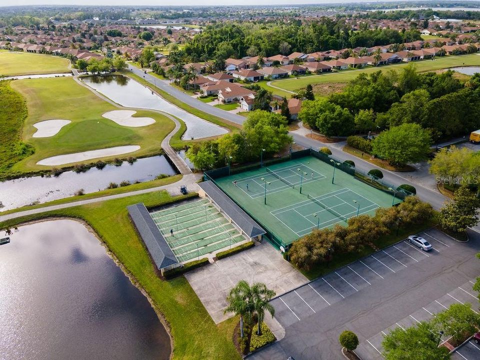 Plethora of amenities at Lake Ashton. Outdoor shuffle board courts, tennis courts, basketball courts and picnic pavilion adjacent to the clubhouse