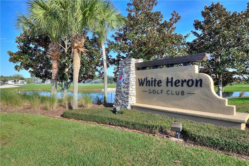 Recently renovated 18-hole White Heron Golf Club inside Ridgewood Lakes gated community, privately owned and open to the public.