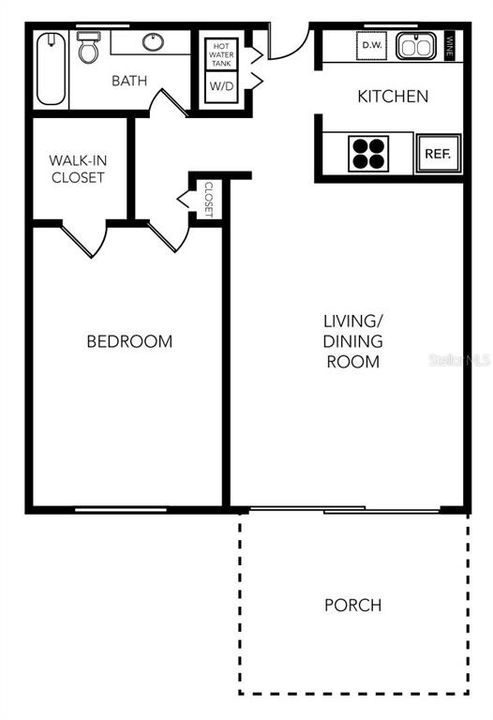 Recently Sold: $236,500 (1 beds, 1 baths, 674 Square Feet)