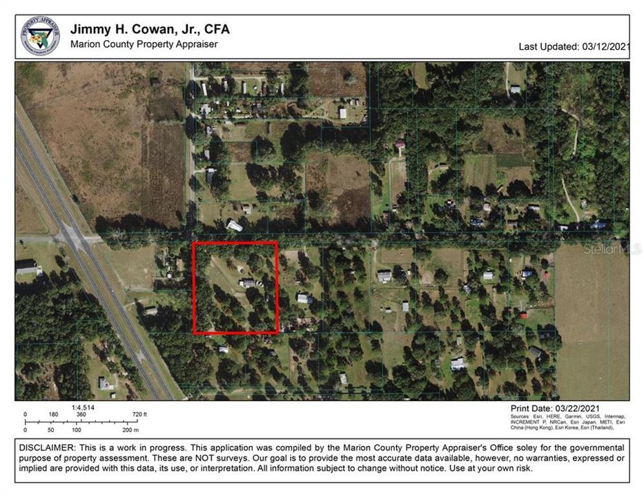 MCPA view of home on 5.37 acres