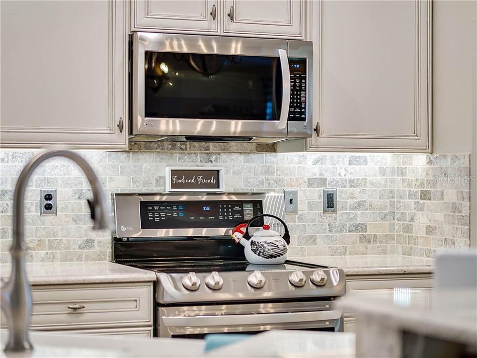 Modern appliances in kitchen