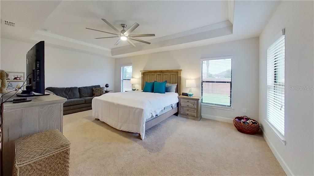 Master bedroom is spacious, has afternoon natural light  and located on the west side of home.
