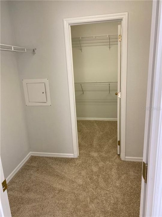 Two separate walk-in closets