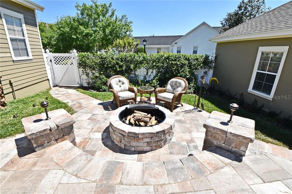 Firepit and outdoor custom lighting