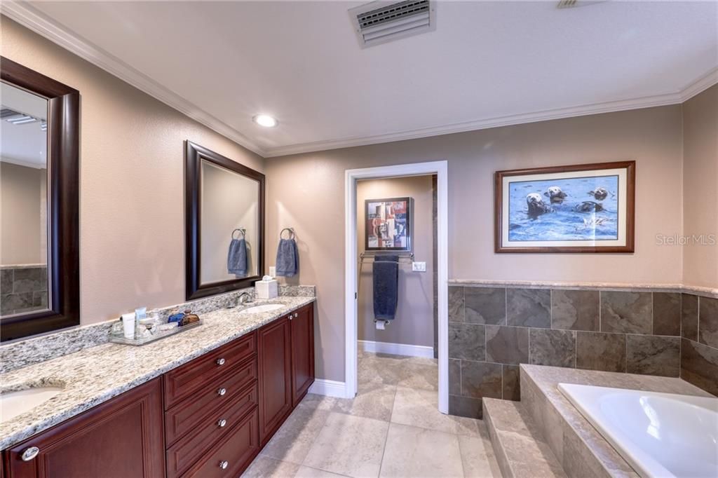 Master On Suite with Double Sinks, Jetted Tub and Separate Shower