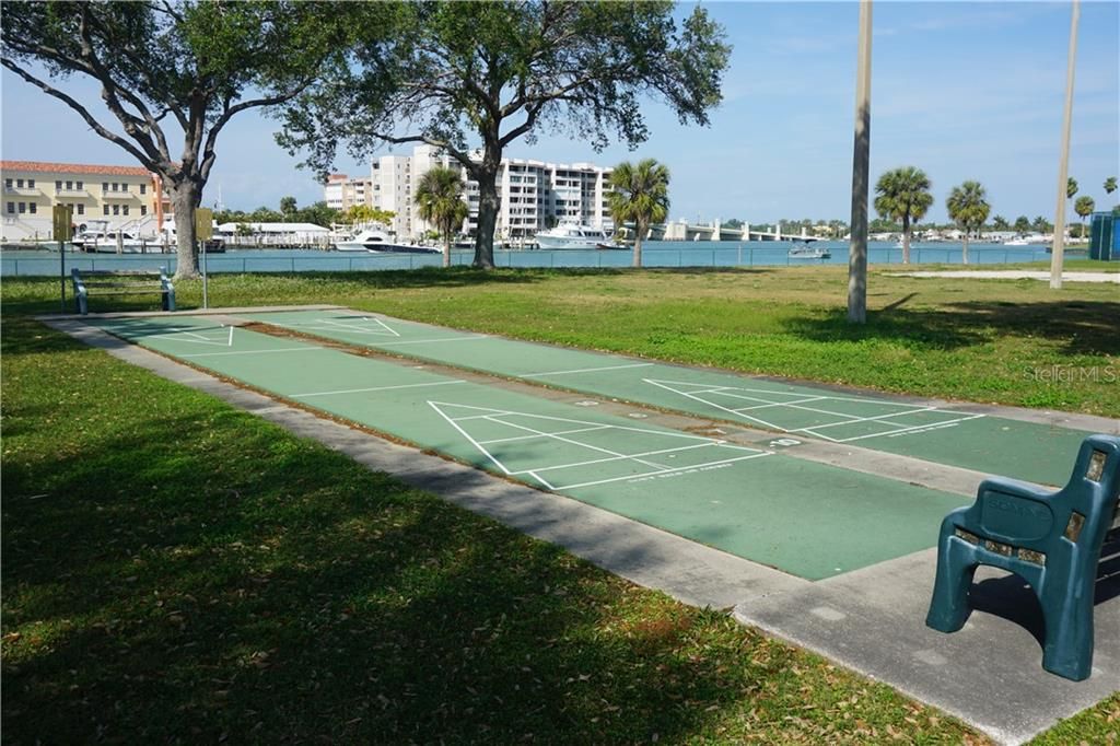 Enjoy an afternoon of shuffleboard - Treasure Bay on the waterfront