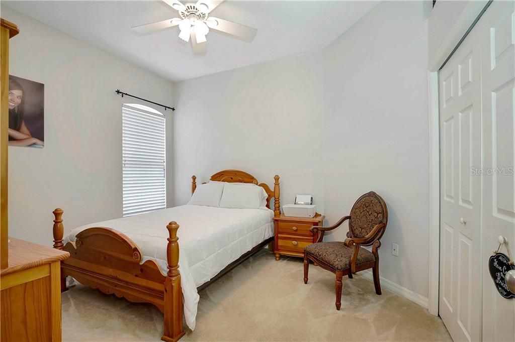Bedroom 3.  Newer high end carpet and fresh paint.  Extra large closet.