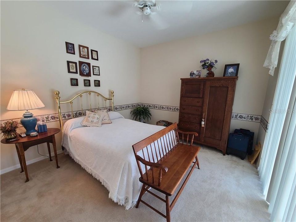 Bedroom 3, overlooks pool