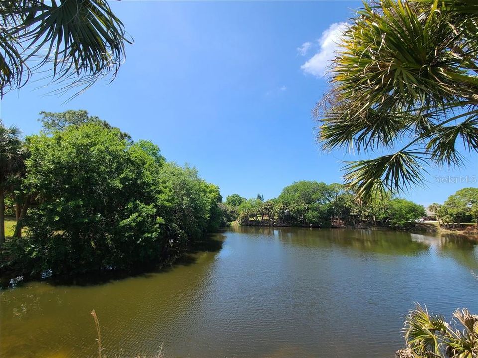 Lake on side of property