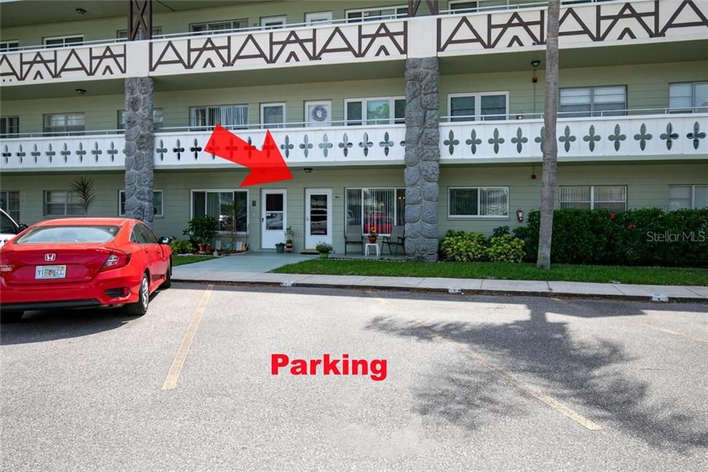 Front door assigned parking plus wide walkways