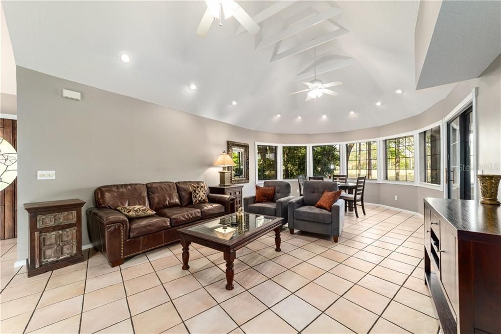 Vaulted Ceiling in Living Room
