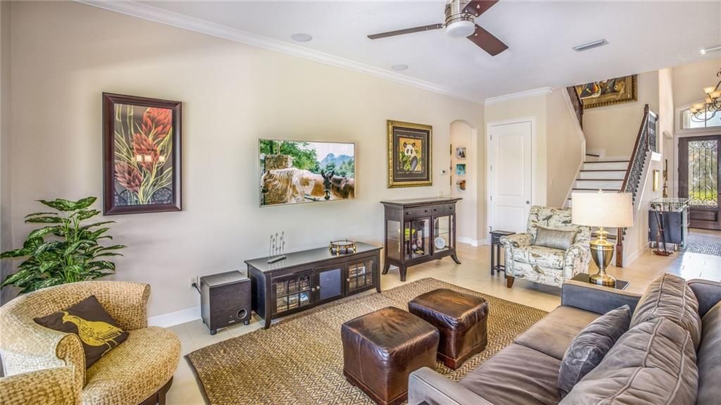 This family room has plenty of space for everyone