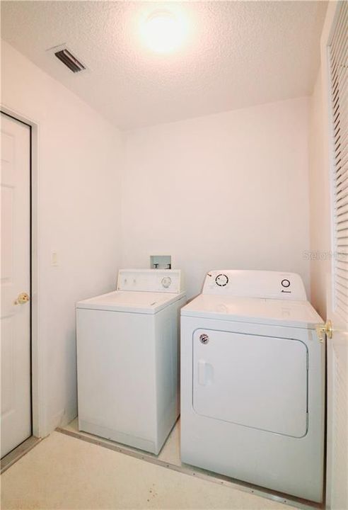 INSIDE LAUNDRY ROOM WITH NEW GAS DRYER