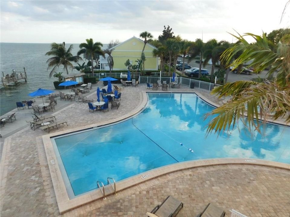 Pool with view of Tampa Bay