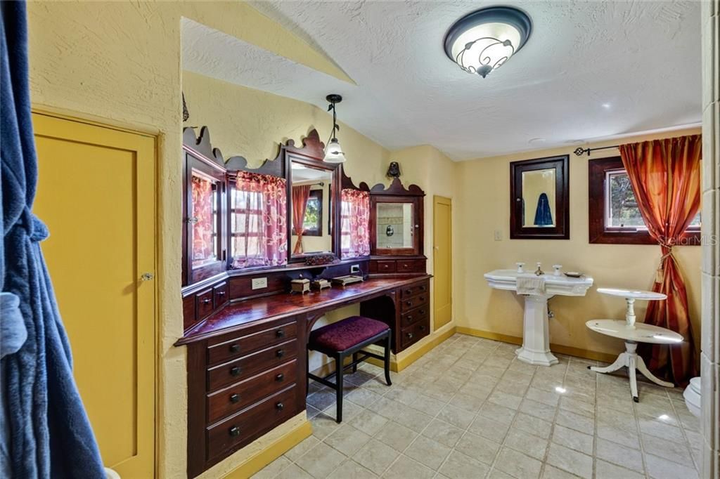 Master Bathroom with Original Built in Vanity
