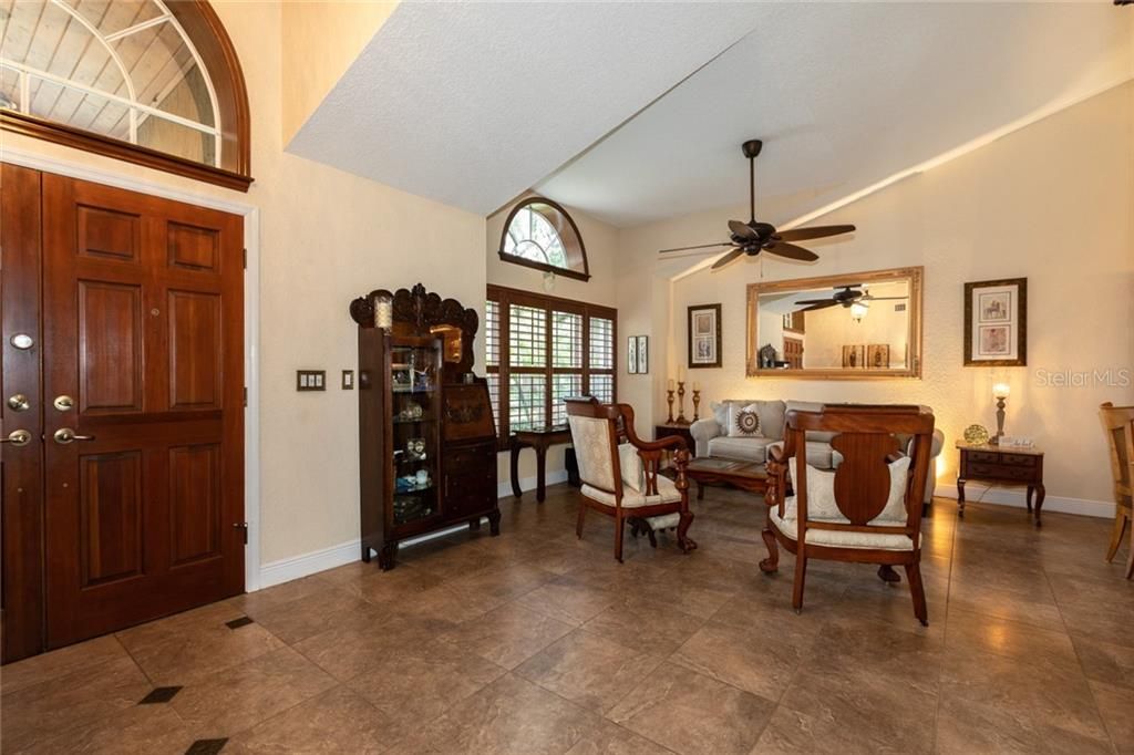 Formal Living Room with Vaulted Ceiling