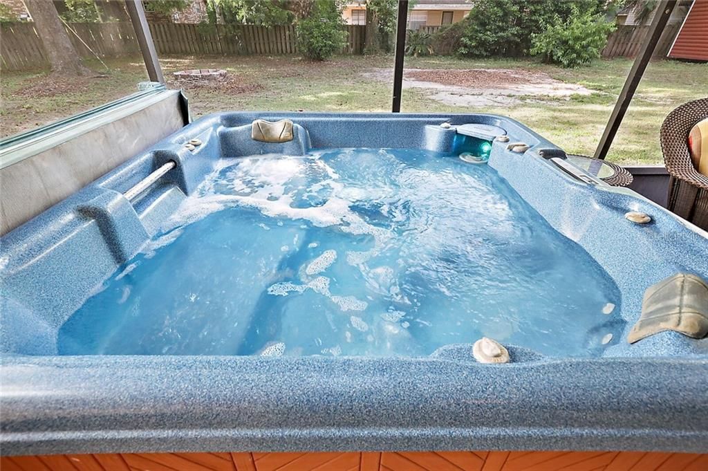 Hot Tub Conveys with the Purchase of the Home