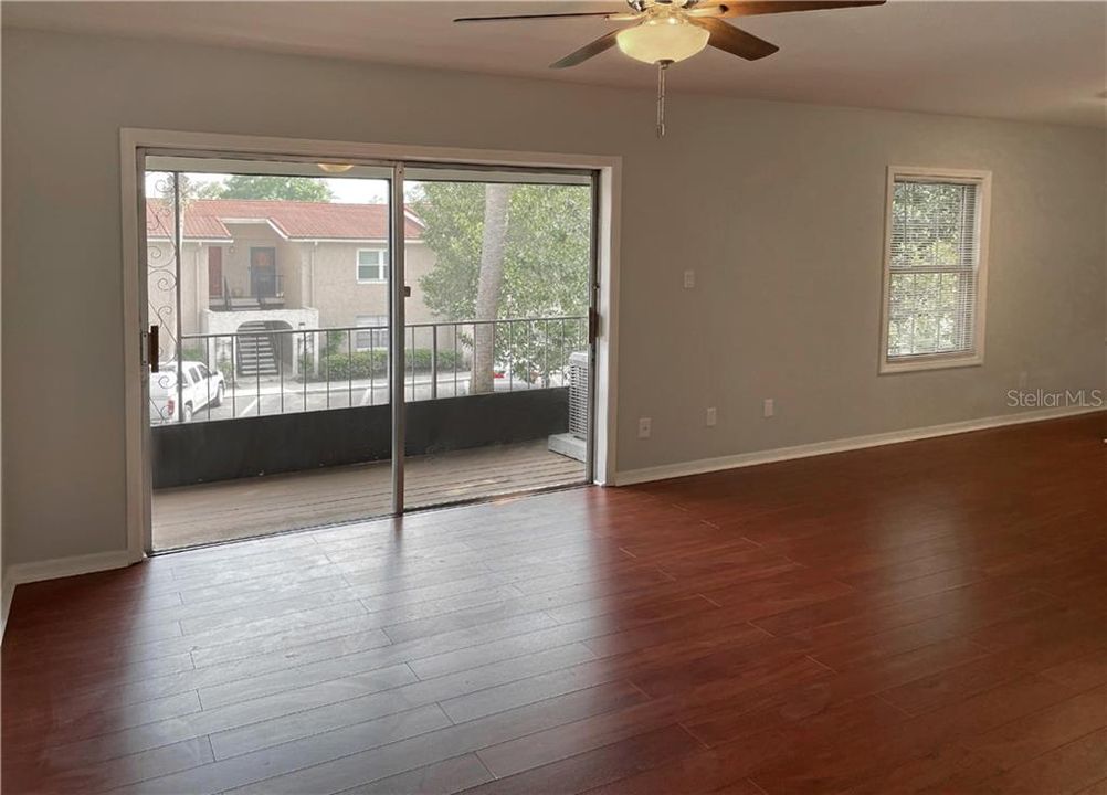 Great-room looking to screened patio