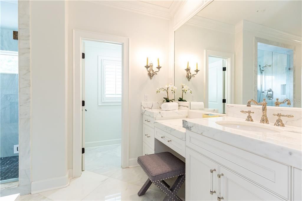 Master Bath with Makeup Area