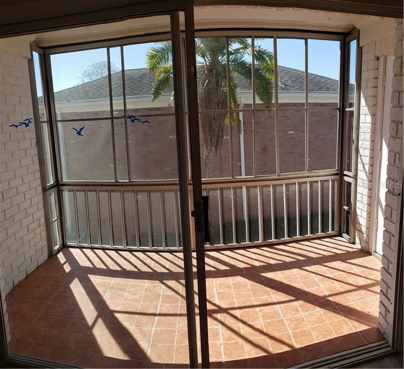 Screened in Patio and Storage Closet
