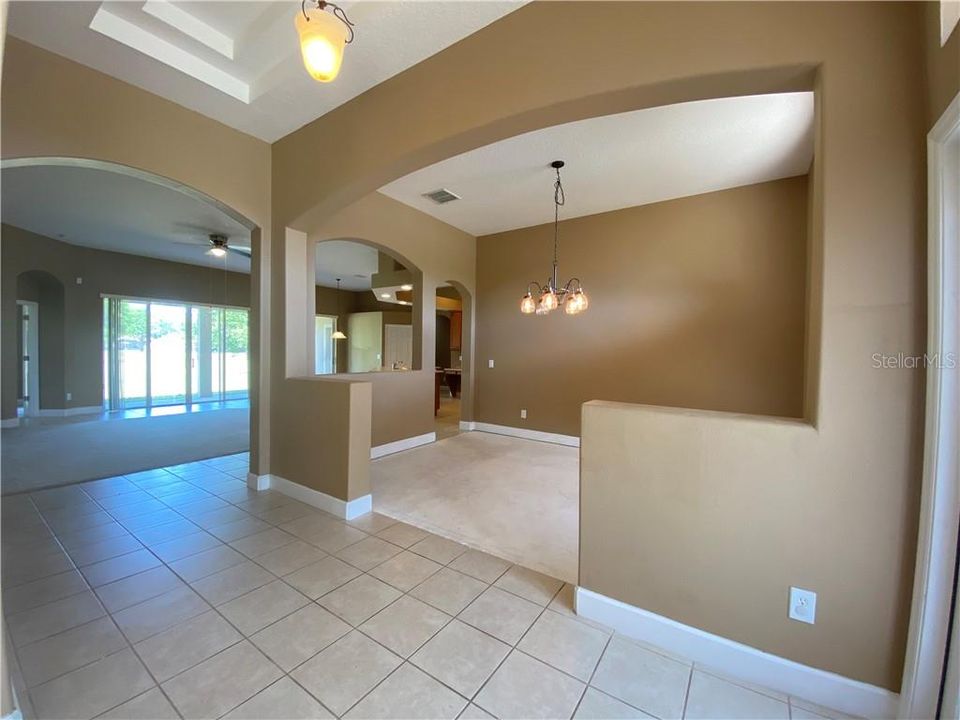 Formal dining room to the right. New carpet coming!