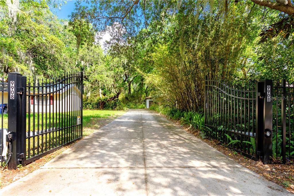 Gated entrance to property