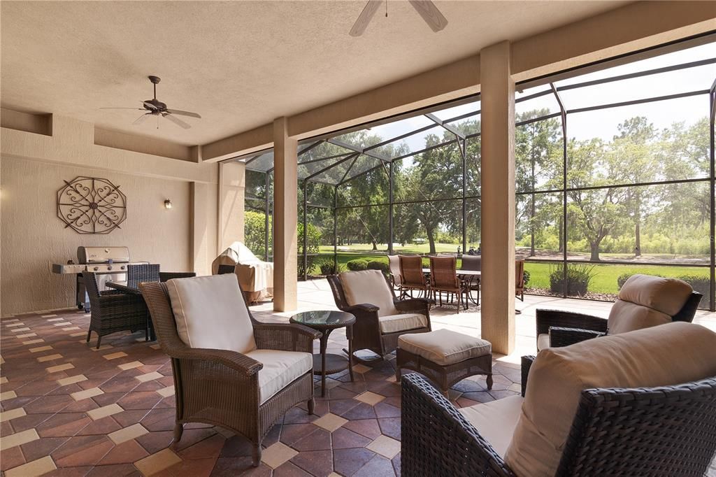 Plenty of roof covered patio to enjoy being outside even when it is raining plus additional covered lanai.