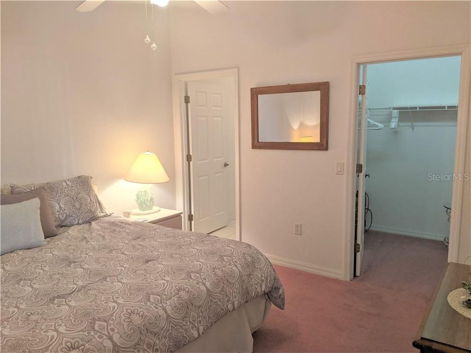The master suite is very comfortable, walk in closet carpet is like new