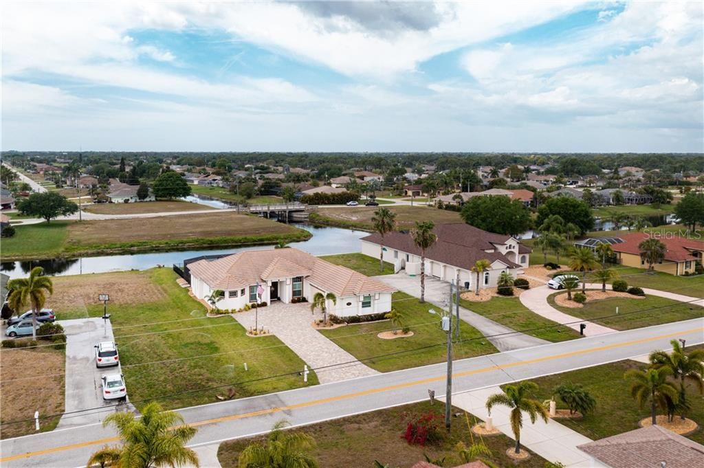 A bird's eye view from above.