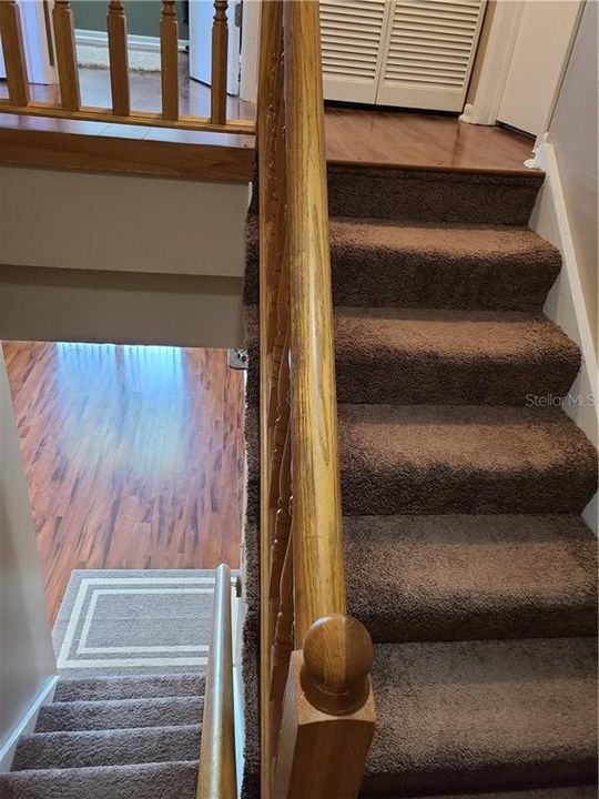 Lovely wood stair rails