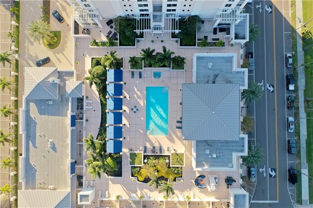 Aerial view of the 5th floor amenities