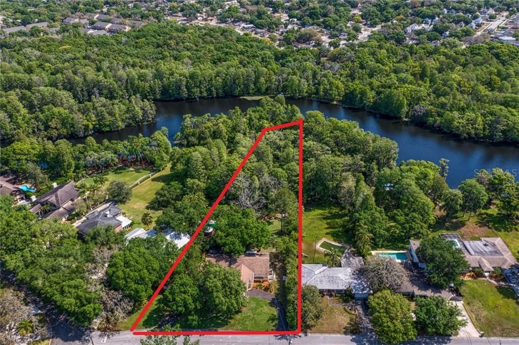 Located on a waterfront half-acre+ lot on the Hillsborough River