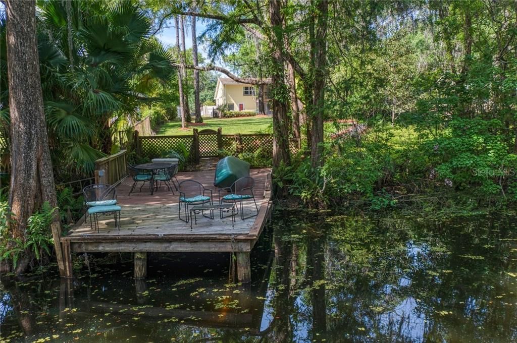 Pull your boat right up to your private backyard dock