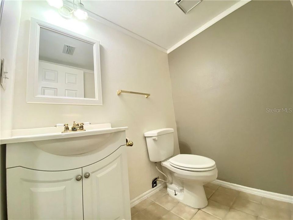 Downstairs half bath for guests.