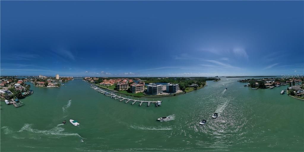 Water views and boating activity off the Pointe at Marina Bay.